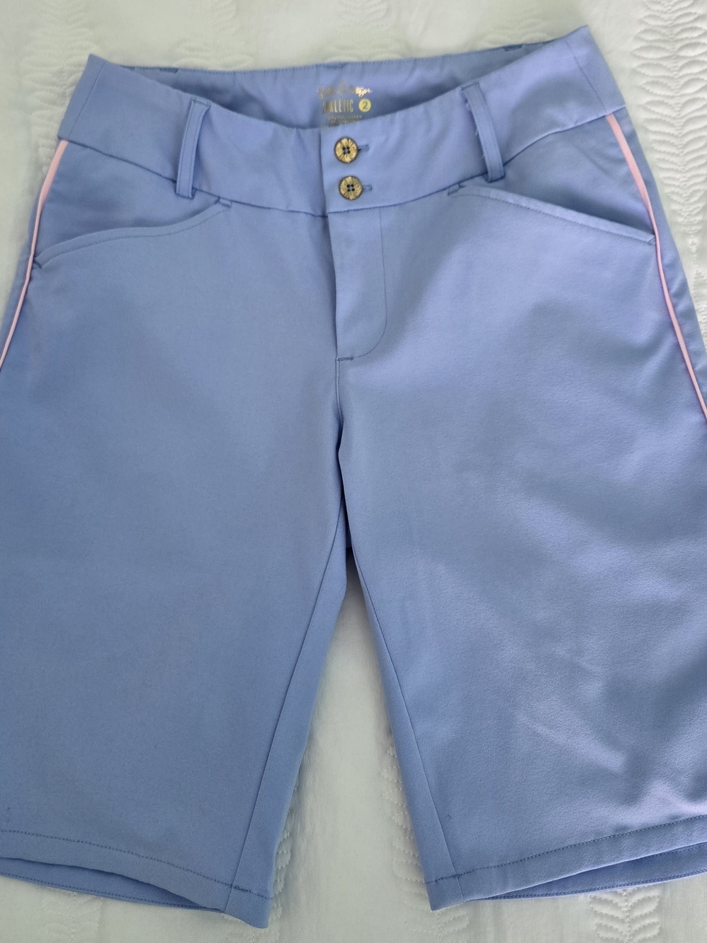 Lilly Pulitzer Luxletic Blue Periwinkle Womens Shorts Size 2